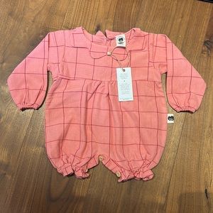 *NWT* Folklore Baby Girl Long Sleeve Bubble Romper / Pink Gingham 6-12 months